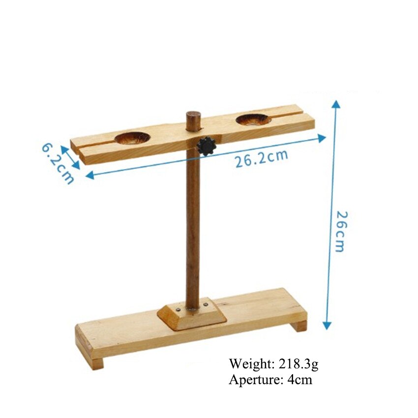 2 Holes Adjustable Wooden Funnel Rack Stand Safety Funnel Rack Support Supplies Chemical Laboratory Instruments Funnel Rack