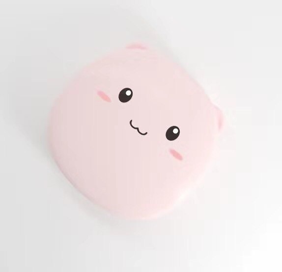 Hand Warmer Charger USB Mobile Power Hand Warming Egg LED Lights Cosmetic Mirror Multi-functional Hand Warmer: Pink