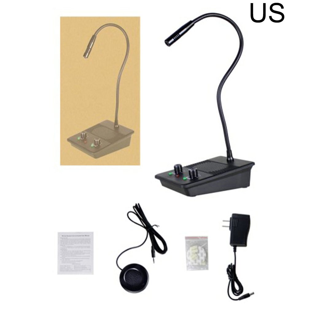 Bank Intercom System Two-way Window Intercom Loudspeaker Pharmacy Bank Intercom With High Clear Loudspeaker: US Plug