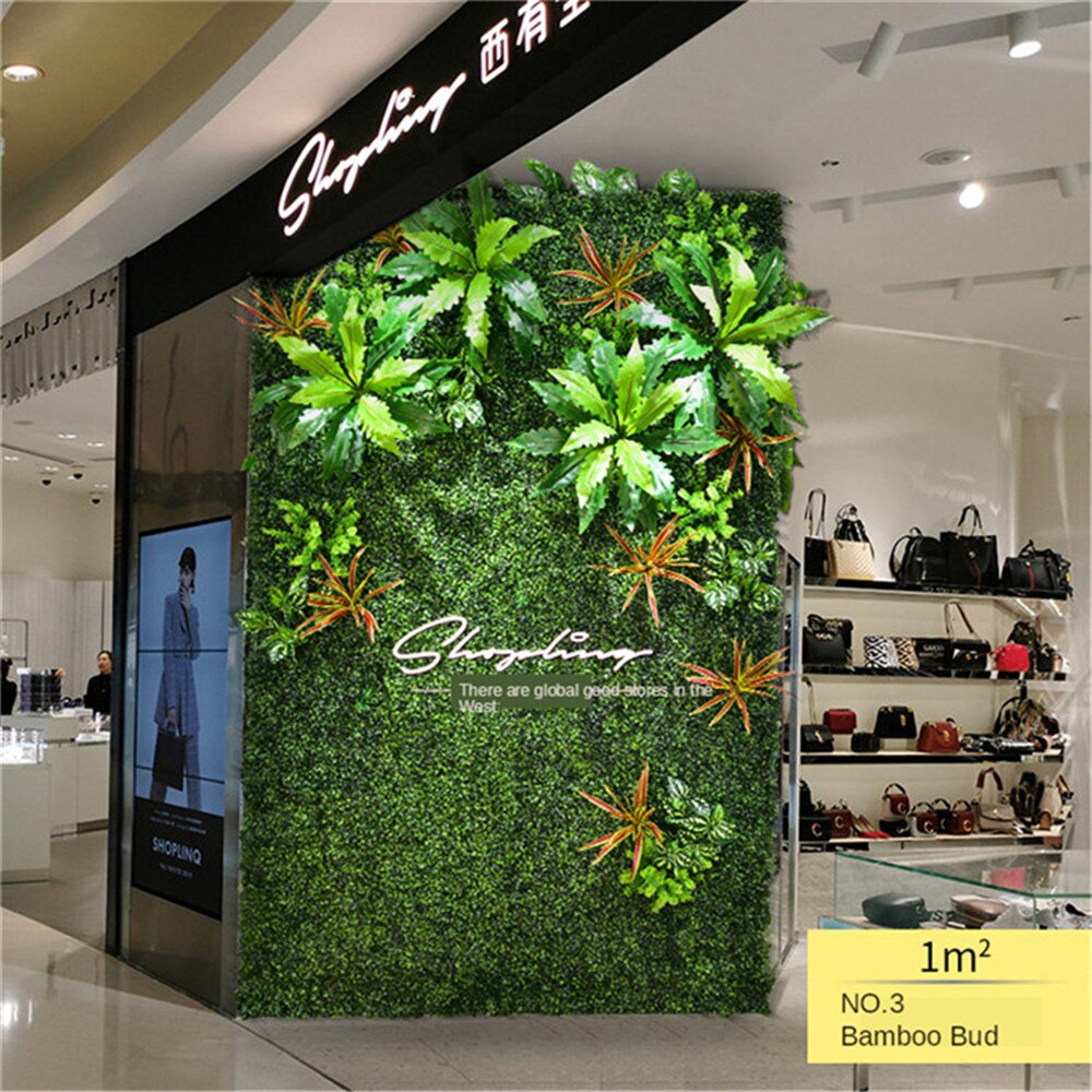 B-LIFE gazon artificiel faux gazon tapis épais synthétique gazon tapis intérieur extérieur jardin pelouse paysage décoration plantes mur: P 3