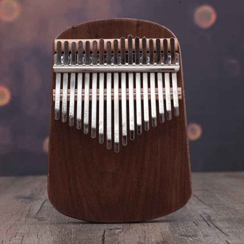 17 Keys Bull Kalimba Thumb Piano Mahogany Body Musical Instrument Finger Piano African Kalimba Made By Single Board: Retro color