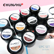 CHUNSHU 12Pc UV/Nagel Gel Lak Schilderij Gel Nagellak Voor Nail Art Alle Voor Manicure Soak Off semi-permanente UV Vernis Kit