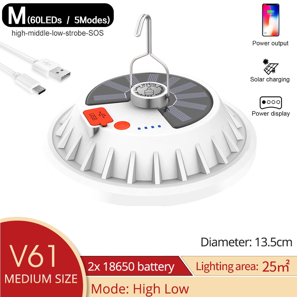 300W LED Solar Bulb Lamp Remote Control Solar Charge Lantern Portable Emergency Lights Outdoor Camping Night Market Lighting: Type B