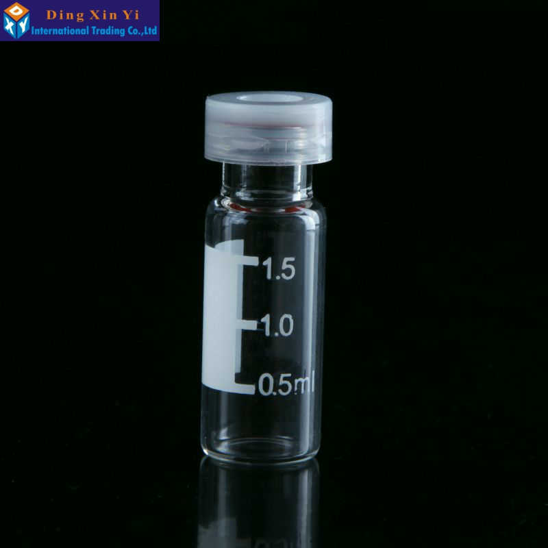 Botella cromatográfica transparente de bayoneta HPLC, viales automuestreadores de espacio frontal adecuados para aguas Agilent Varian, 100/lote, 1,5/2ml