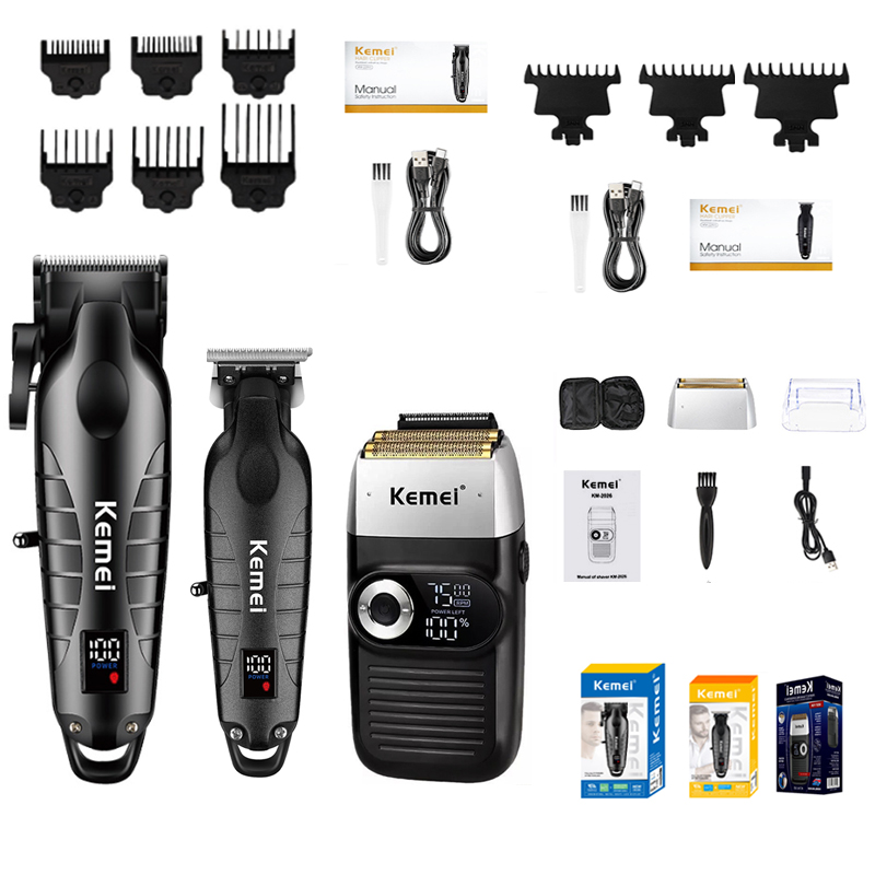 Kemei KM-2293, km-2290, km-2026 nouvelle tondeuse à cheveux avec écran LCD, tondeuse à cheveux électrique, rasoir, tondeuses à cheveux pour hommes pour Salon
