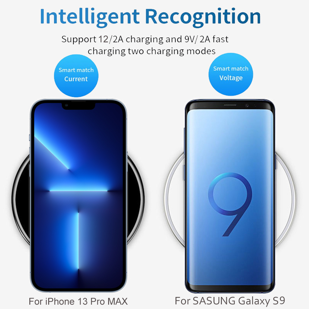 40W Wireless Charger for iPhone 13 X XR XS 8 fast wirless Charging Pad for Samsung Xiaomi Huawei OPPO phone Qi charger wireless