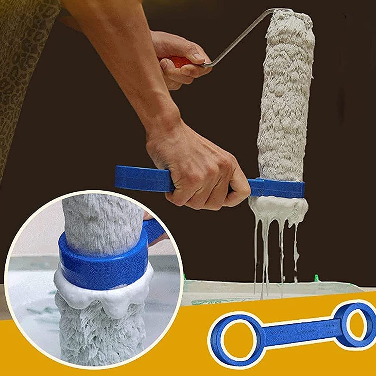 Nettoyeur de rouleau de peinture amélioré, outils Super faciles à nettoyer, 1 pièce