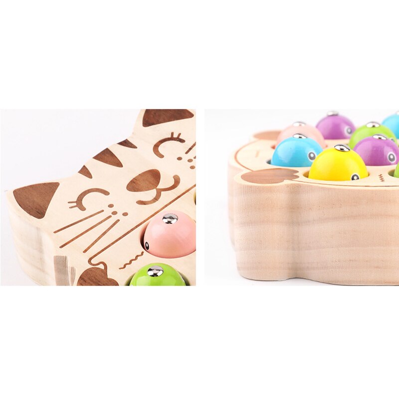 13 Pcs Wooden netic Fishing Game Jigsaw Puzzle Attention Training