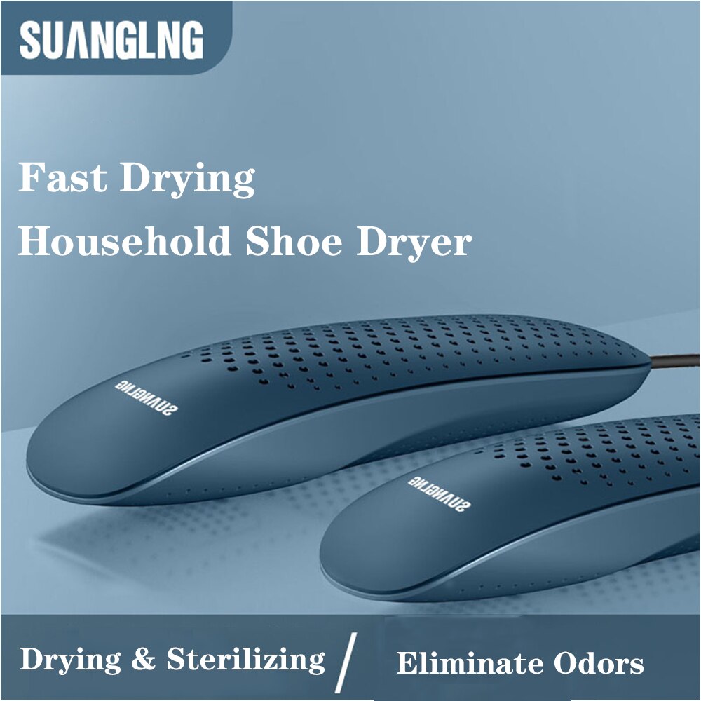Suanglng-Mini secador de zapatos portátil, desodorización de ozono, temporizador retráctil, esterilizador de zapatos, novedad