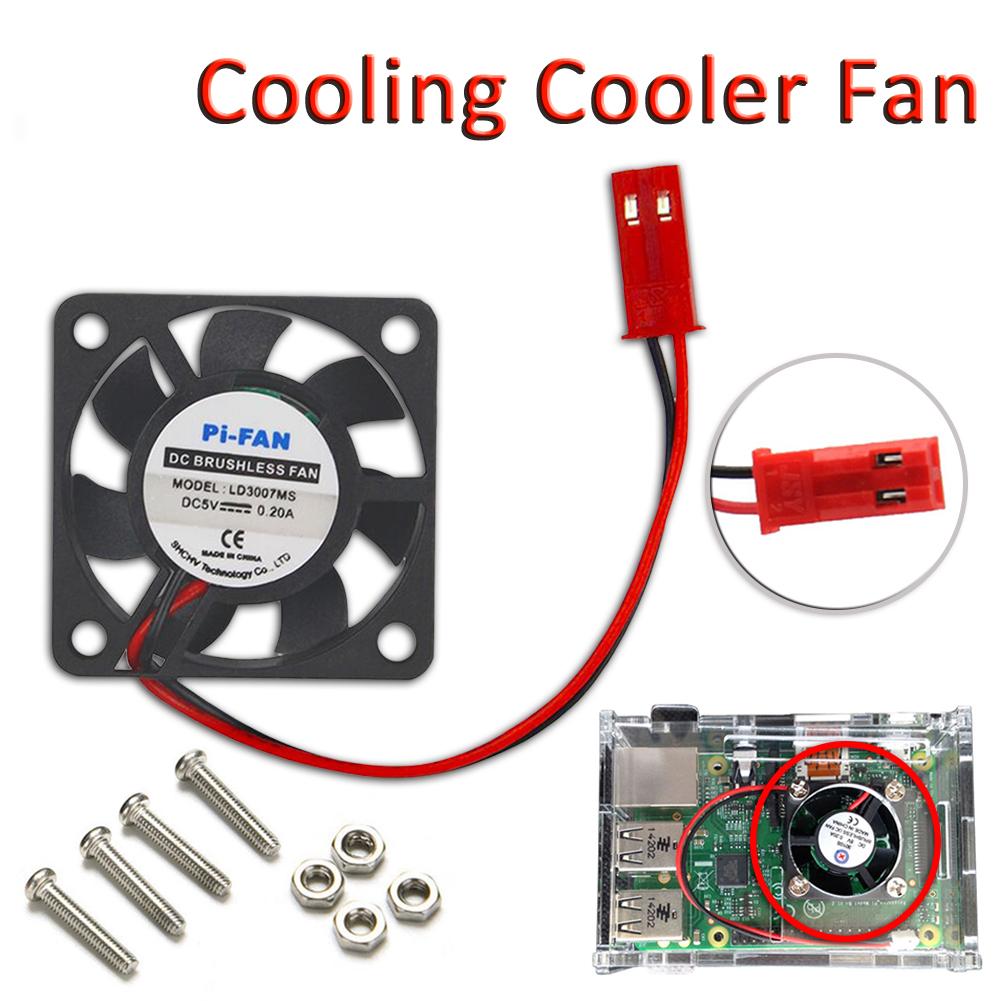 1 Pcs 5 V Mini Computer Cooling Fan Black Small Cooler Fan 2-pin With Screws For Raspberry Pi 3B/2B/B+