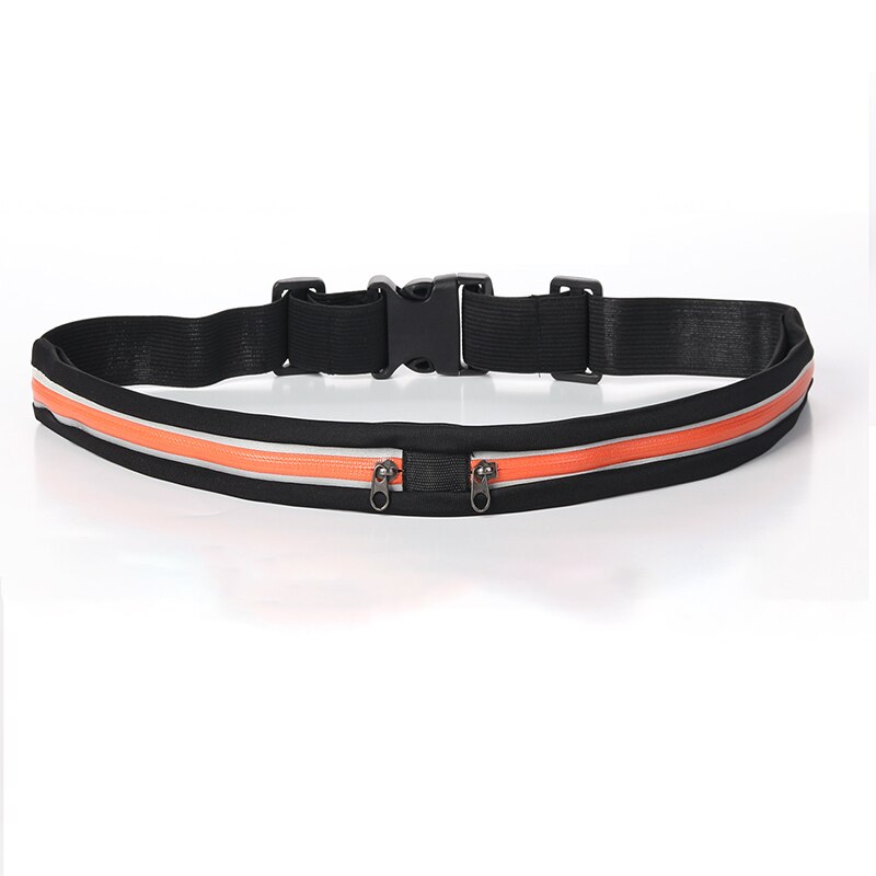 Doppel Tasche Wasserdicht Telefon Gürtel Nylon lässig Kleine Tasche Reisen Laufen Radfahren Wandern Sport Reisen Einkaufen Taille Pack: Orange