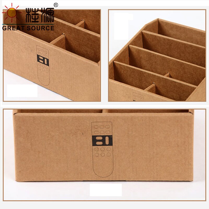 Foldaway Storage Trapezium Home Desk Top Organizer 8 Grids Remote Mobile Holder Corrugate Storage For Meeting Room(8PCS)