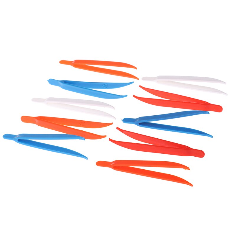 10pcs Plastic Tweezers Children Tweezers Games Teaching Learning Educational Toys Random Color