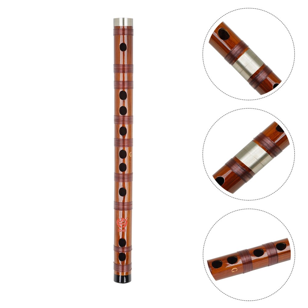 1 Set Portable Flute Vertical Flute Musical Instrument Chinese Bamboo Flute
