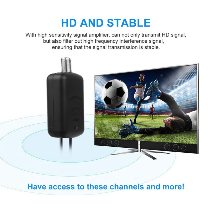 High Gain Laag Geluidsniveau HDTV Antenne Versterker Signaal Booster Voor TV HDTV Antenne Met USB Voeding