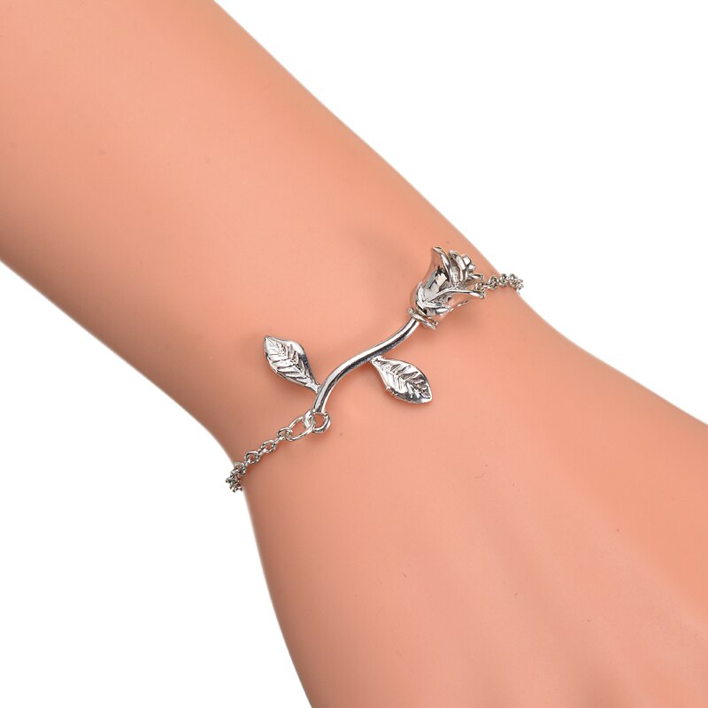 Romantische Elegante Mode Hand Ketting Goud/Sliver/Rose Goud Kleur Rose Bloem Armband Vrouwen Charms Sieraden Chic accessoires