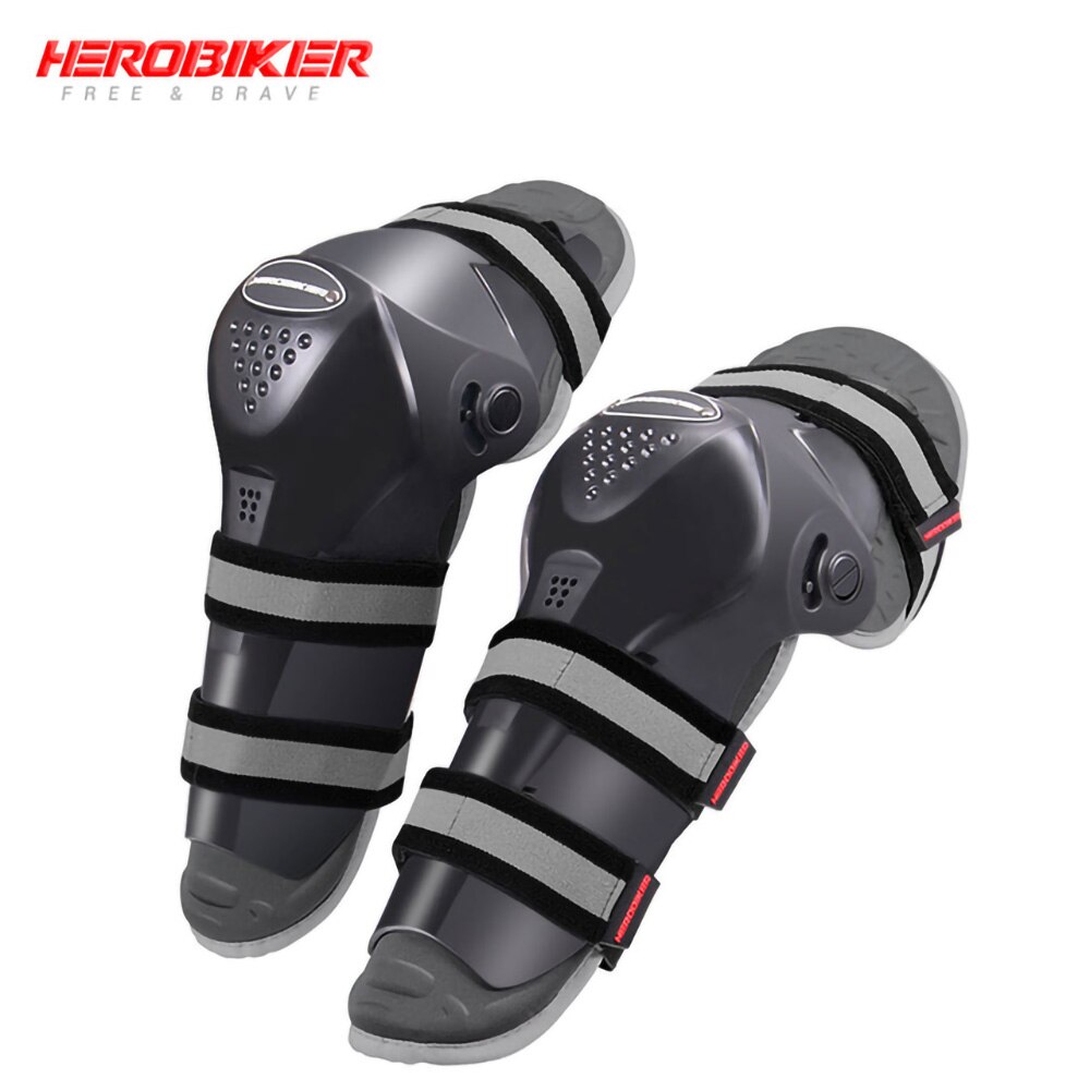 HEROBIKER Motorcycle Knee Pads Motocross Knee Protector Guard Moto Knee Protector Protective Gear Motorbike Ridng Knee Black: MK1009