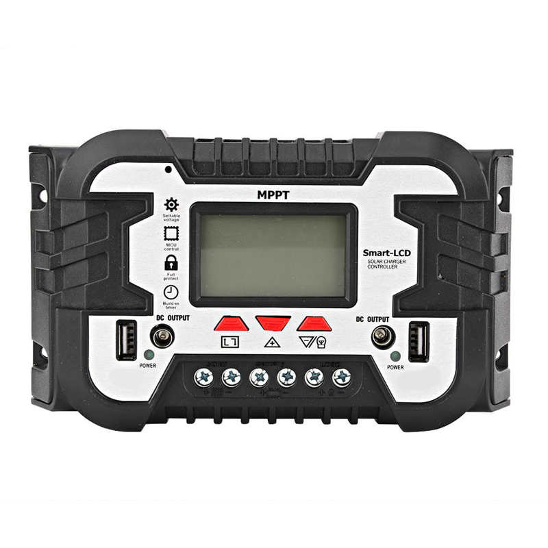 Solar- Laderegler Dual USB LCD Anzeige MPPT Regler 2,4 EINE 12V24V IP32 Wasserdichte Entladung Regler