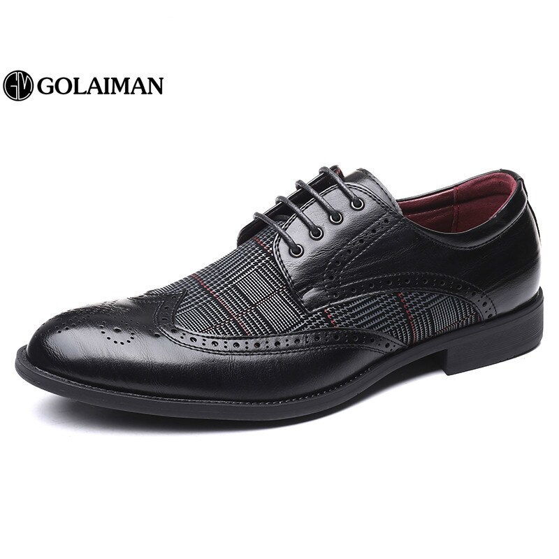 GOLAIMAN chaussures habillées hommes chaussures richelieu confortable chaussures décontractées respirant chaussures formelles de de luxe de