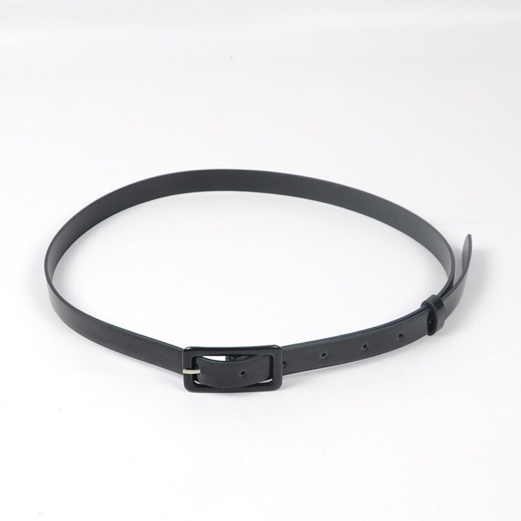 ! Cinturón de mujer con hebilla metálica de cuero amarillo rojo y negro, Cinturón fino para Vestido vaquero, cinturones de cintura para mujer, cinturón de 100CM