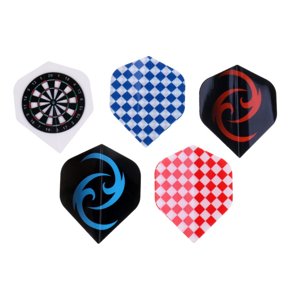 MagiDeal 60 Pieces (3 Sets) Standard Dart Flights Durable PET Plastic Darts Flights Colorful Dart Flights