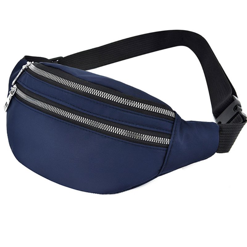 Universal Sports Travel Waist Bag Wear-resistant Nylon Waist Pack Phone Pouch: BL