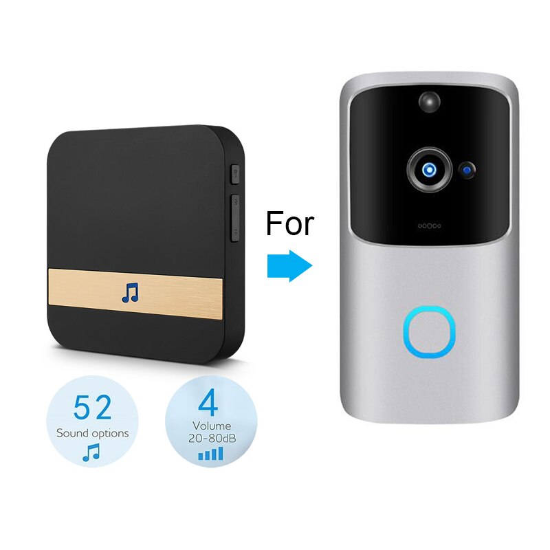 Doorbell Receiver For Smart Indoor Doorbell Wireless WiFi Door Bell US EU Plug XSH app