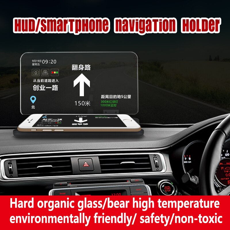 H6 Car HUD Head-Up Display Car OBD2 Digital Car Speedometer Speed Projector Warning Car Auto HUD OBD 2 Display with Holder