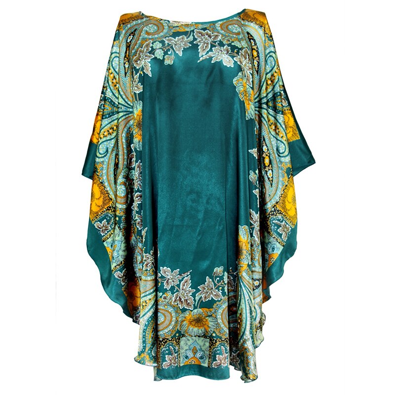 Dam rayonrock morgonrock kvinnor sovkläder nattlinne stor storlek hemklänning vintage kaftan klänning nattskjorta nattskjorta: 17