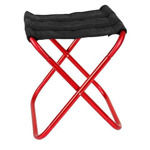 Udendørs campingstole foldning lysvægt bærbar stol aluminium fiskeri mini stole vandre rejse værktøjer: Rød