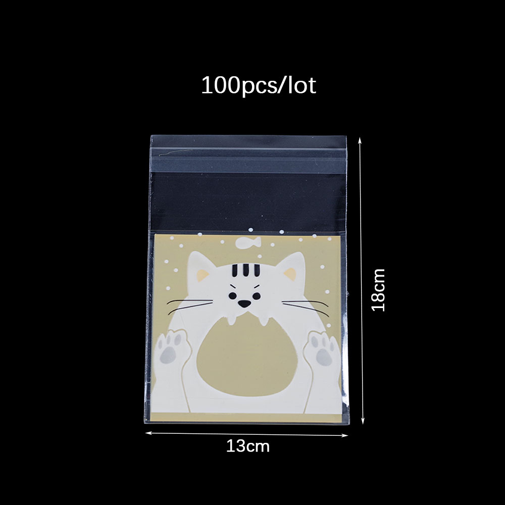 100Pcs Translucent Dot Plastic Biscuit Packaging Bag Opp Bag Wedding Birthday Party Cookie Baking Packaging Bag Candy Bag: K 7x7cm
