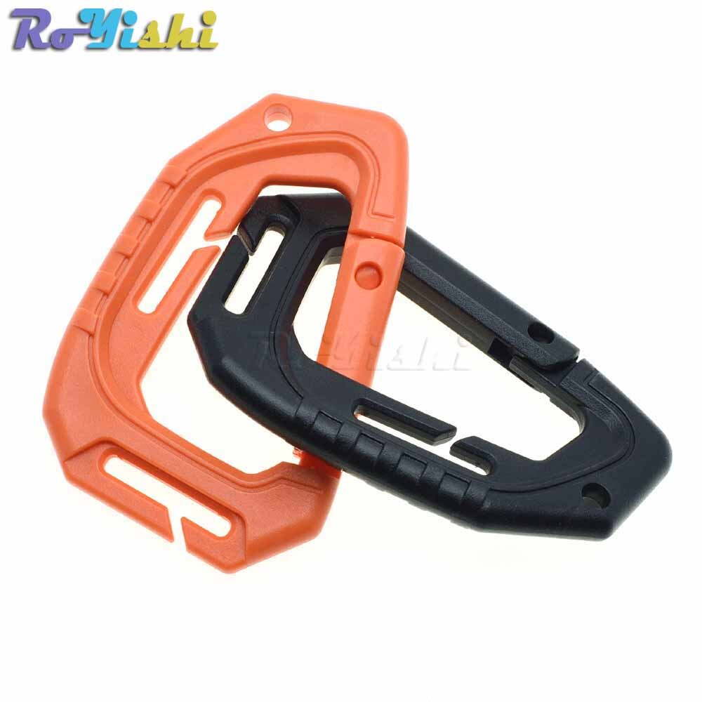 1pcs D Shape 200LB Plastic Snap Clip Carabiner Mountaineering Buckle Outdoor Hanging Keychain Hook Climbing Accessories