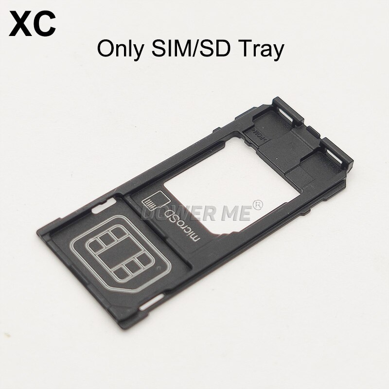 Dower me memory microsd kortholder læser sim bakke slot til sony xperia x compact mini  f5321 xc 4.6 ": Sim sd bakke