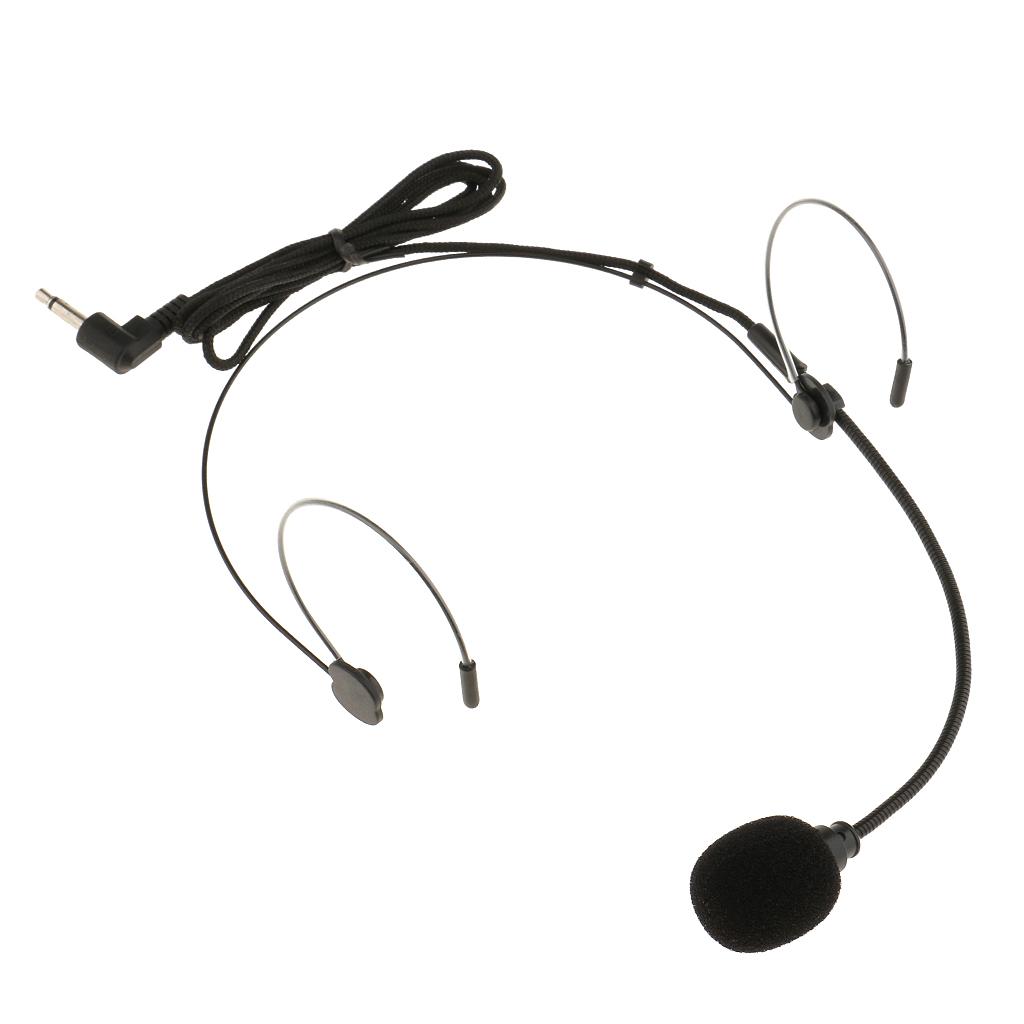 Flexible Ear Hook Headset Microphone Headworn Mic Noise Cancelling for Teachers Double Ear Hook Wired Headset Headworn Microphon