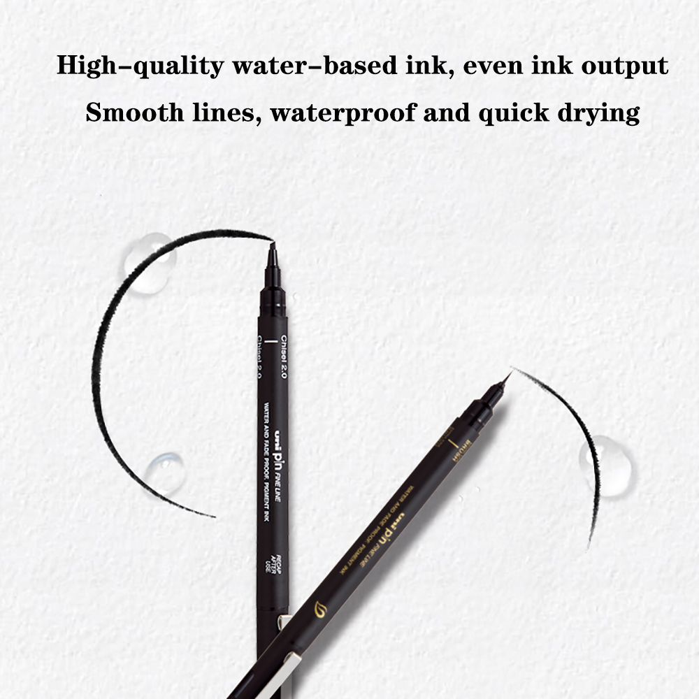 Japanese Stationery Uni Fineliner Drawing Gel Pen Pin-200 Waterproof Straight Liquid Hook Line Pen 0.25-0.94 Manga sketch