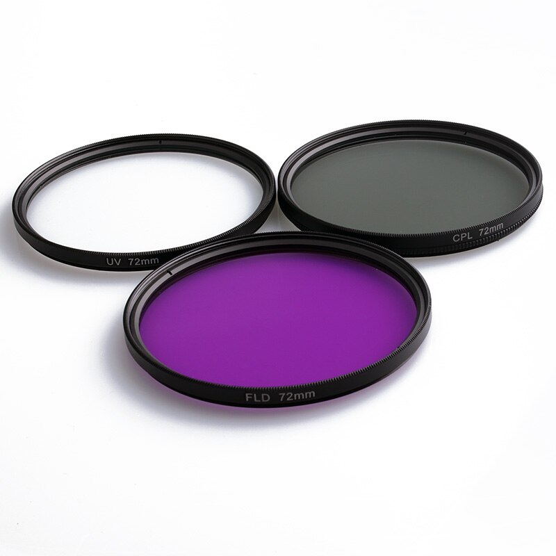 49MM 52MM 55MM 58MM 62MM 67MM 72MM 77MM UV + CPL + FLD 3 in 1 Lens Filter Set met Tas voor Cannon Nikon Sony Pentax Camera Lens