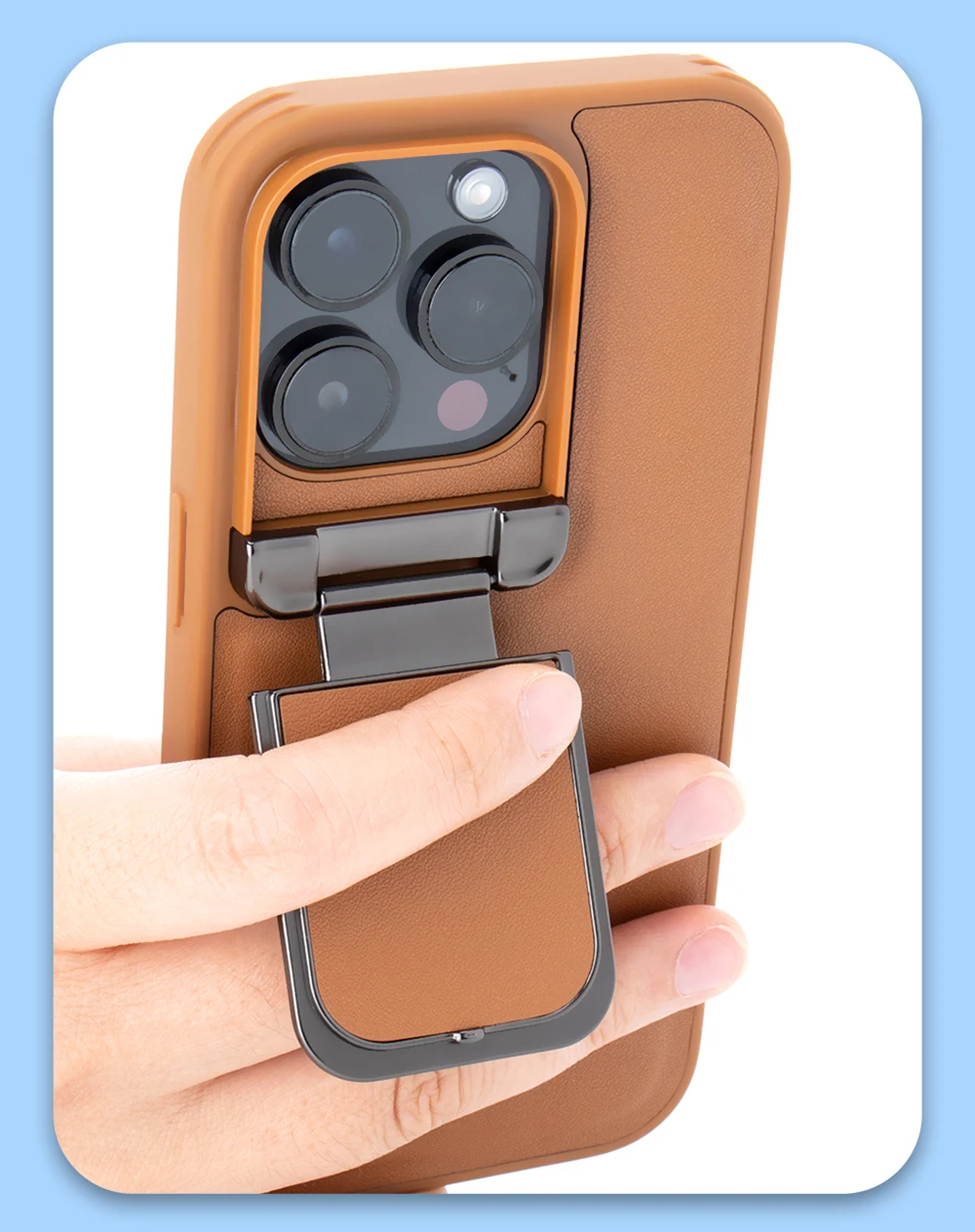 hoesje voor Apple iPhone 16 15 Plus Pro Max Telefoonhoesje Flip Lens Slijtvast Leer Onzichtbaar Draaien Houder iPhone 16 Pro Cover