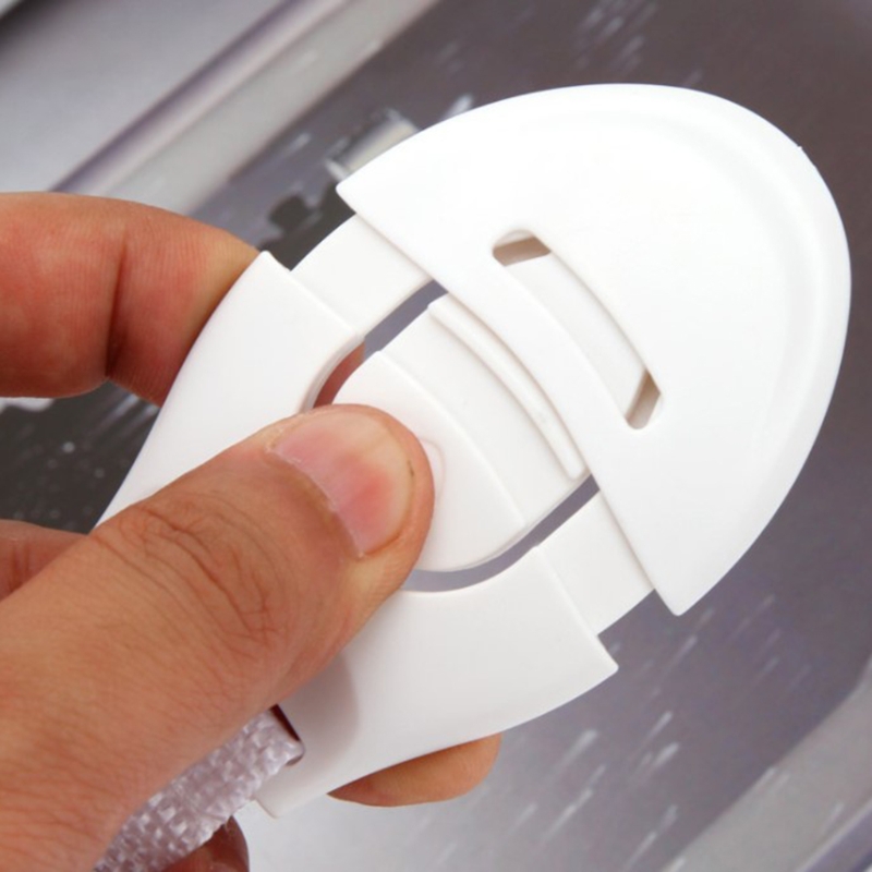 10 Pcs Child Safety Locks Soft Woven Straps Plastic Security Lock Infant Baby Protection for Door Cupboards Fridge Drawer Cabine