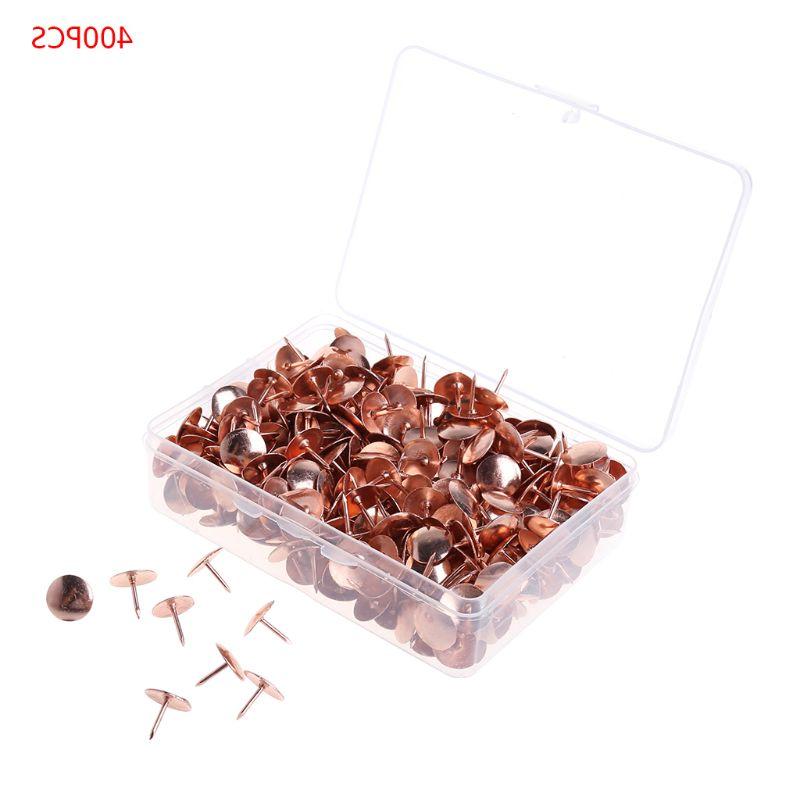 Punaise en métal, 400 pièces, épingles à dessin, panneau de liège, Photo, marqueurs de carte murale, fourniture de bureau: Red