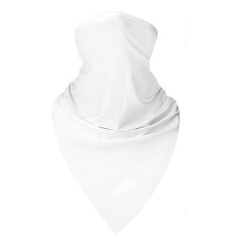 Sports de plein air casquettes de vélo écharpe cyclisme Bandana équipement de vélo chapeaux Ride cou masque vélo Triangle bandeau écharpe: White