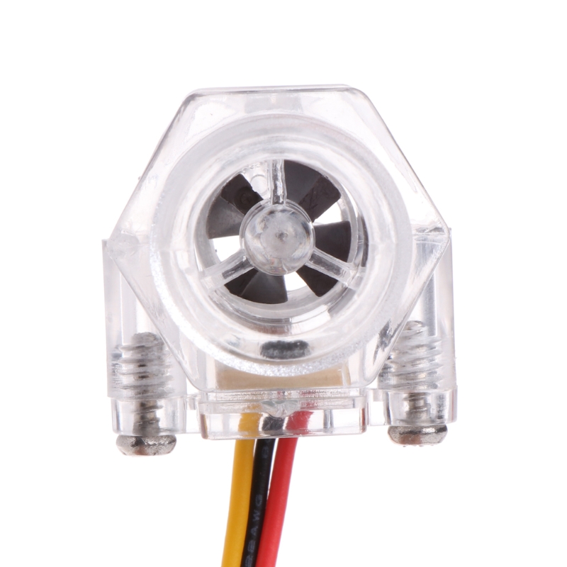 Water Flow Sensor G1/2" Fluid Flow Meter Water Control Transparent Enclosure