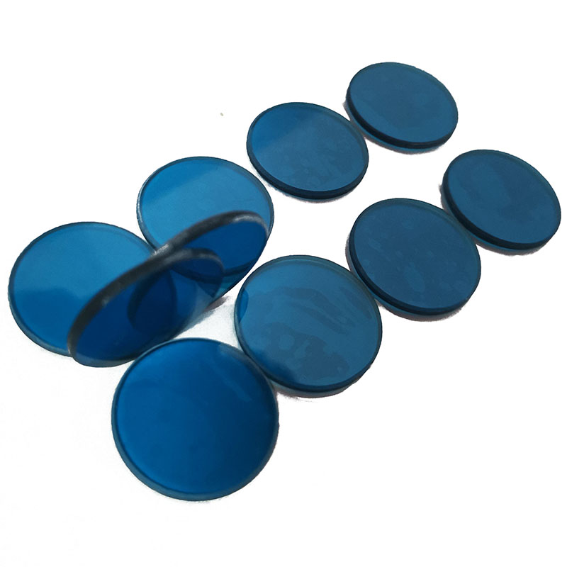 Filtres de bande optique QB13 dia17 mm d'épaisseur 1.5mm, haute transmission, verre de couleur bleu, avec longueur d'onde 510nm, 2 pièces/lot