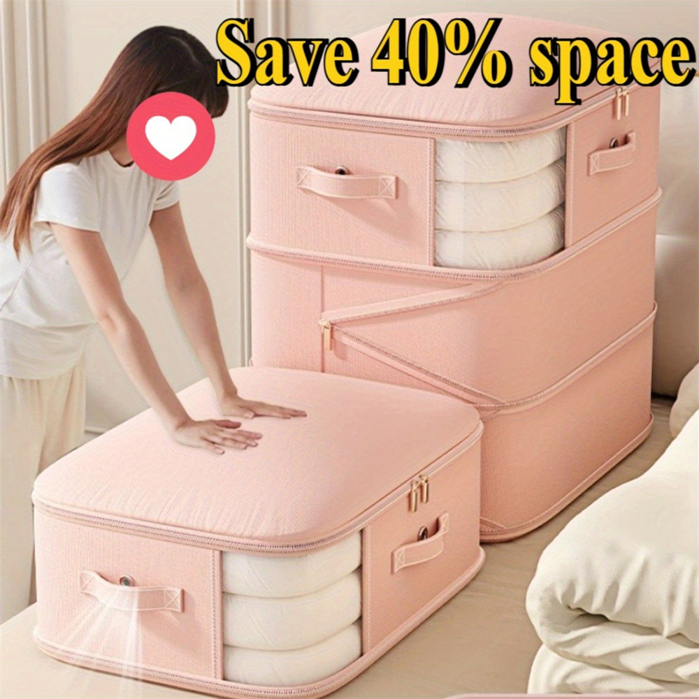 Compression Dustproof Organizer Storage Bag Large Capacity Moisture-proof Clothes Quilt Moving Bag Self Compression Organizer