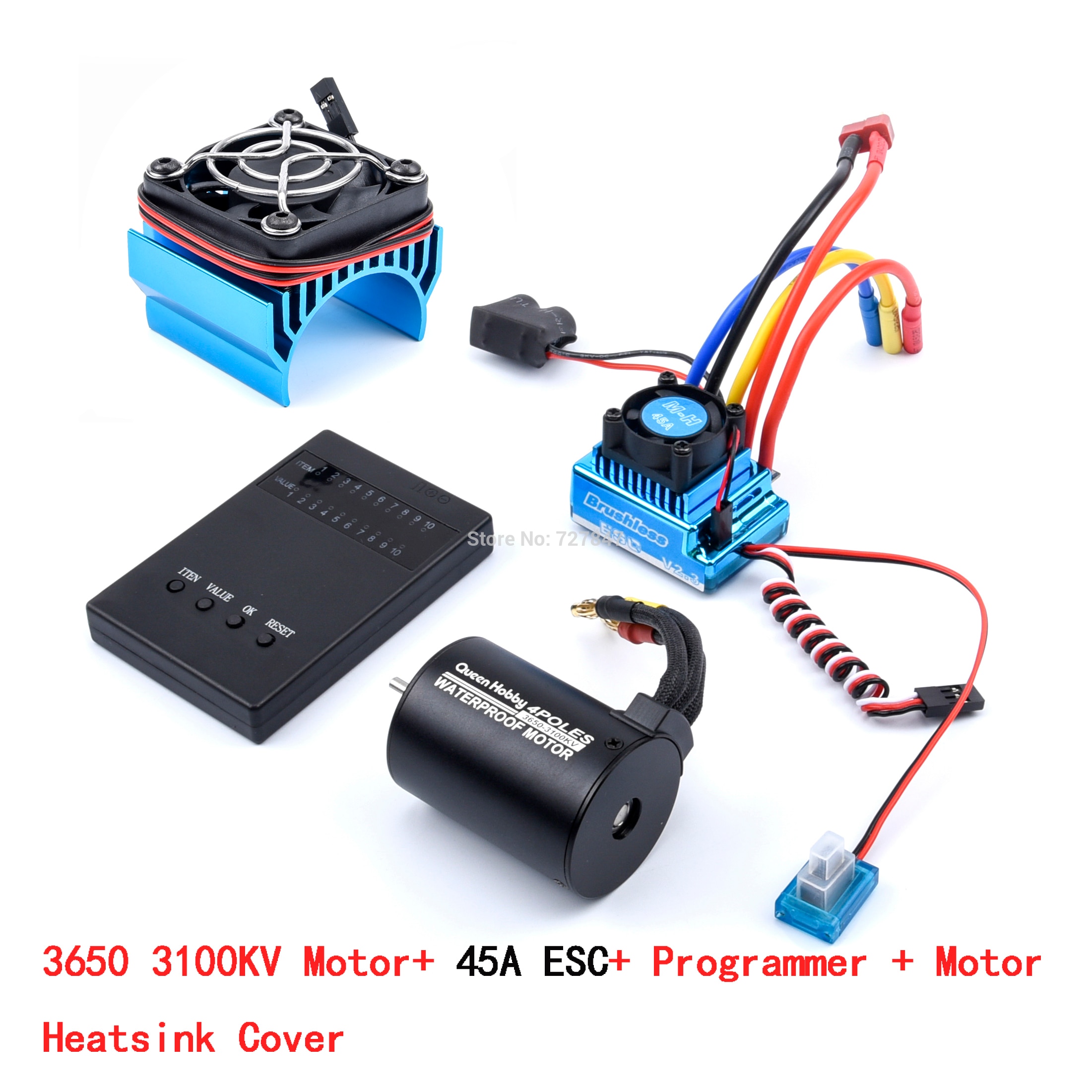 3650 2300KV / 3100KV / 3900KV / 4300KV / 5200KV Brushless Motor &amp; 45A 60A 80A 120A ESC Combo for 1:10 RC Car Boat Part