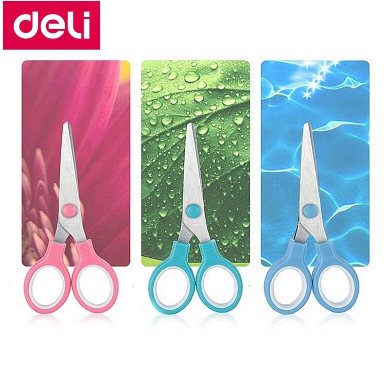 Deli 6007 Student Scissors 132mm 51/5" stainless scissors retail packing