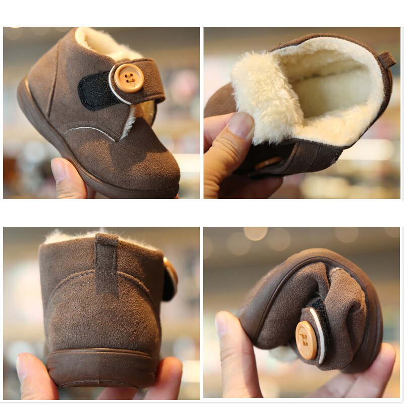 hiver bébé filles garçons bottes de neige en peluche coupe-vent infantile enfant en bas âge bottes fond souple antidérapant enfants chaussures enfants bottes