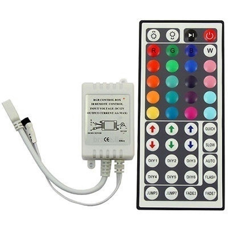24 Keys 44 Keys LED RGB Controller Music IR Remote Controller Set DC12V Dimmer Control Box For RGB 3528 5050 LED Strip Lights