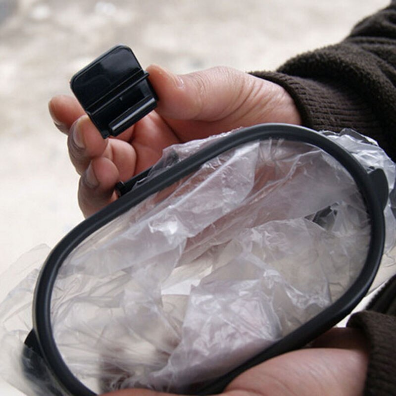 Portable Black Rubbish Bin Car Organizer Vehicle Frame Garbage Bag Holder Trash Bag Rack Auto Car Hanger Car Accessories