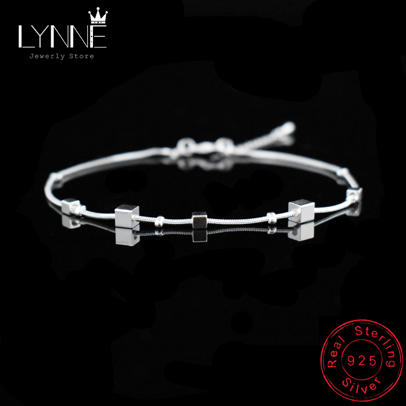 Beach Enkelband 925 Sterling Zilveren Dames Vierkante Hanger Voet Ketting Armband Vrouwen Mode Enkelbanden Pulseras Sieraden