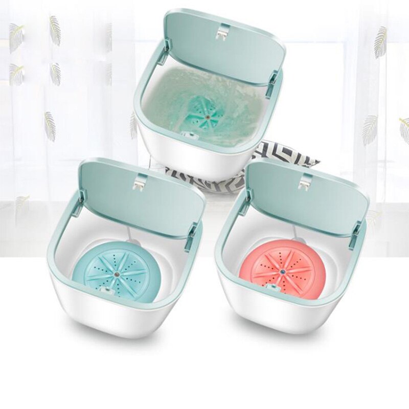 Mini turbina ultrasónica portátil USB, 5V, tipo cubo, lavadora de ropa, limpiador para el hogar y viajes